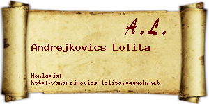 Andrejkovics Lolita névjegykártya